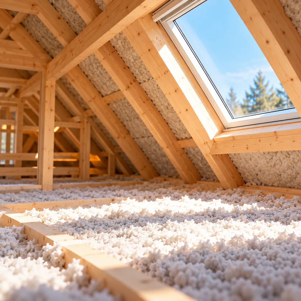 Ferdig isolert og ryddig loft